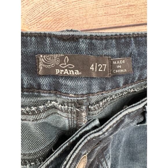 prAna Buxton Slim Boyrfriend Jeans Womens 4/27 Blue Dark Wash Denim - Picture 8 of 10